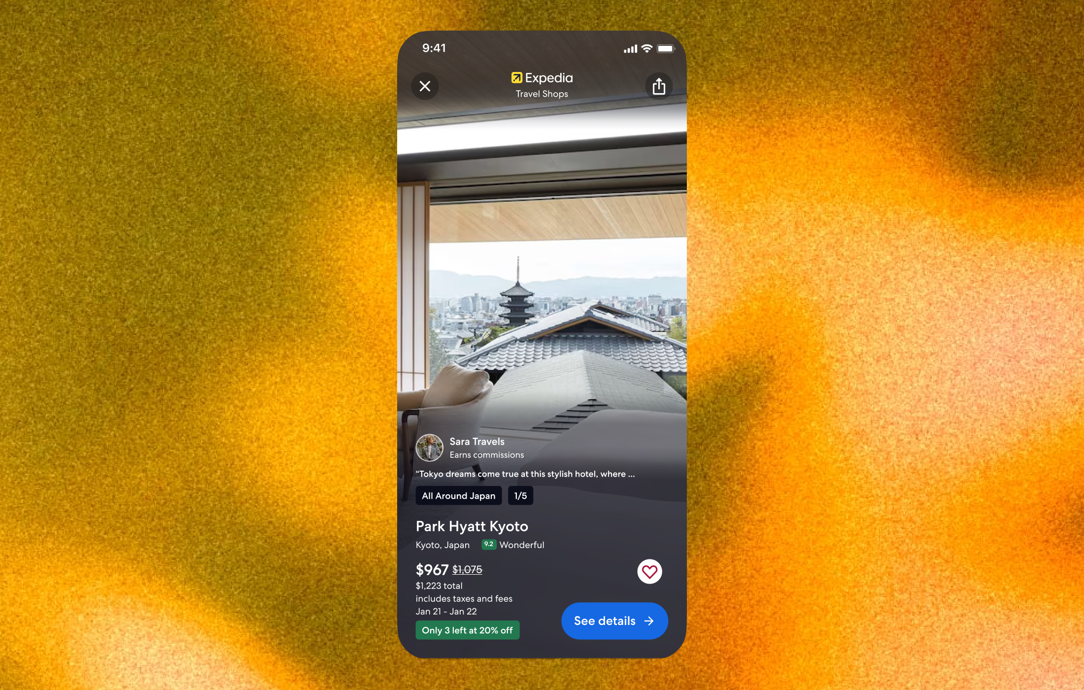 Immersive full-screen collection view